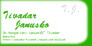 tivadar janusko business card
